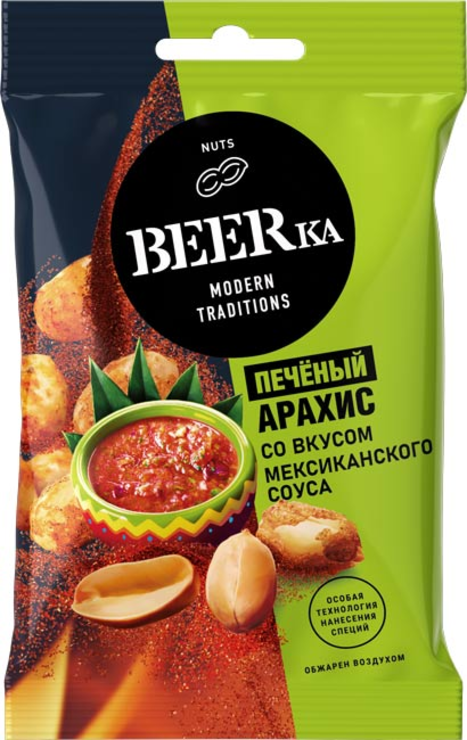 «Beerka»,арахиспечёныйсовкусоммексиканскогосоуса,90г