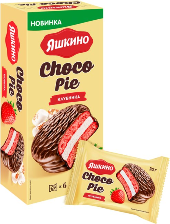 Choco Pie клубничный «Яшкино», 180 г - купить по цене производителя с ...