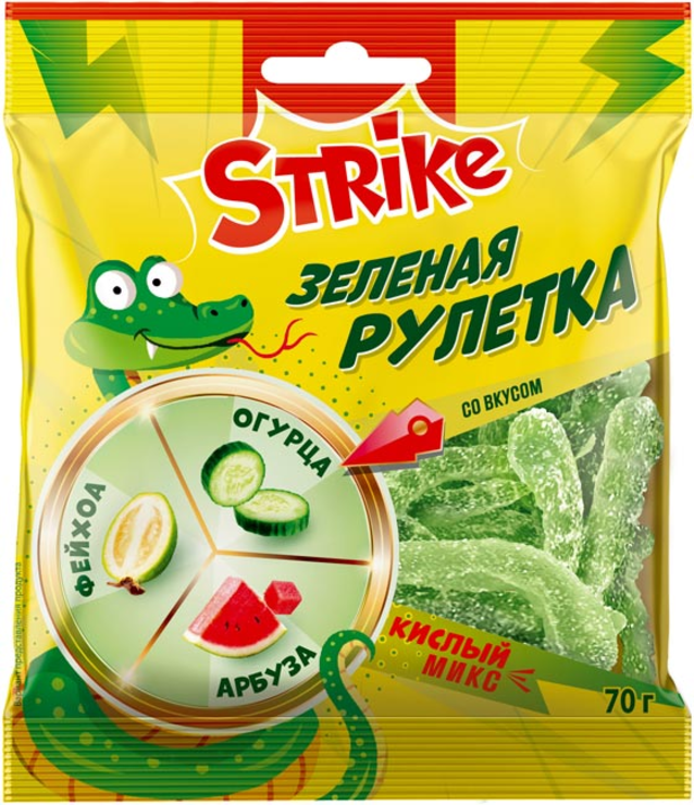 «Strike»,мармелад«Зелёнаярулетка»,70г
